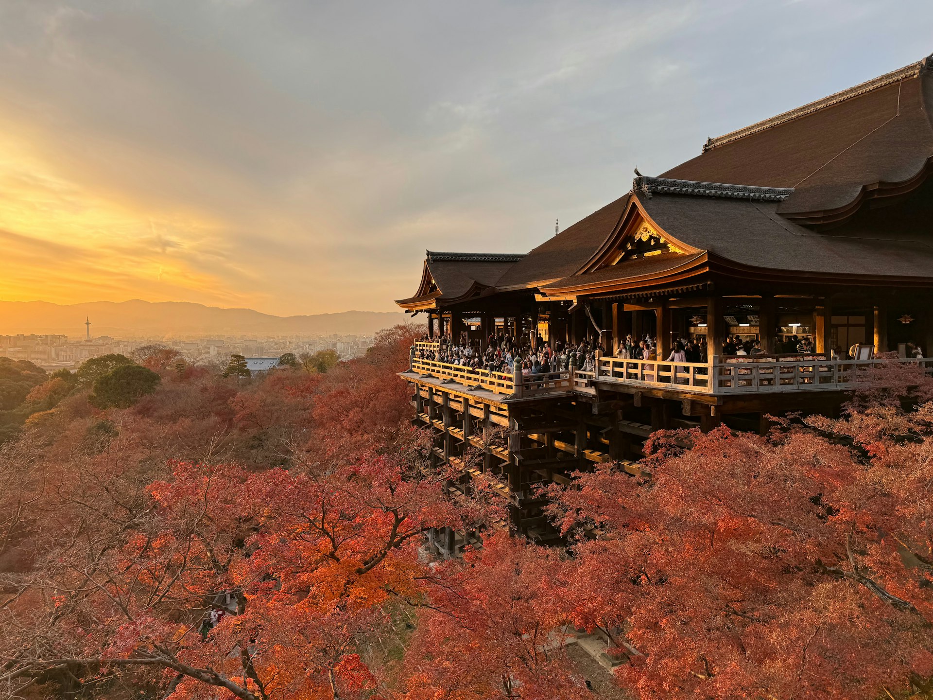 A temple in Kyoto in autumn