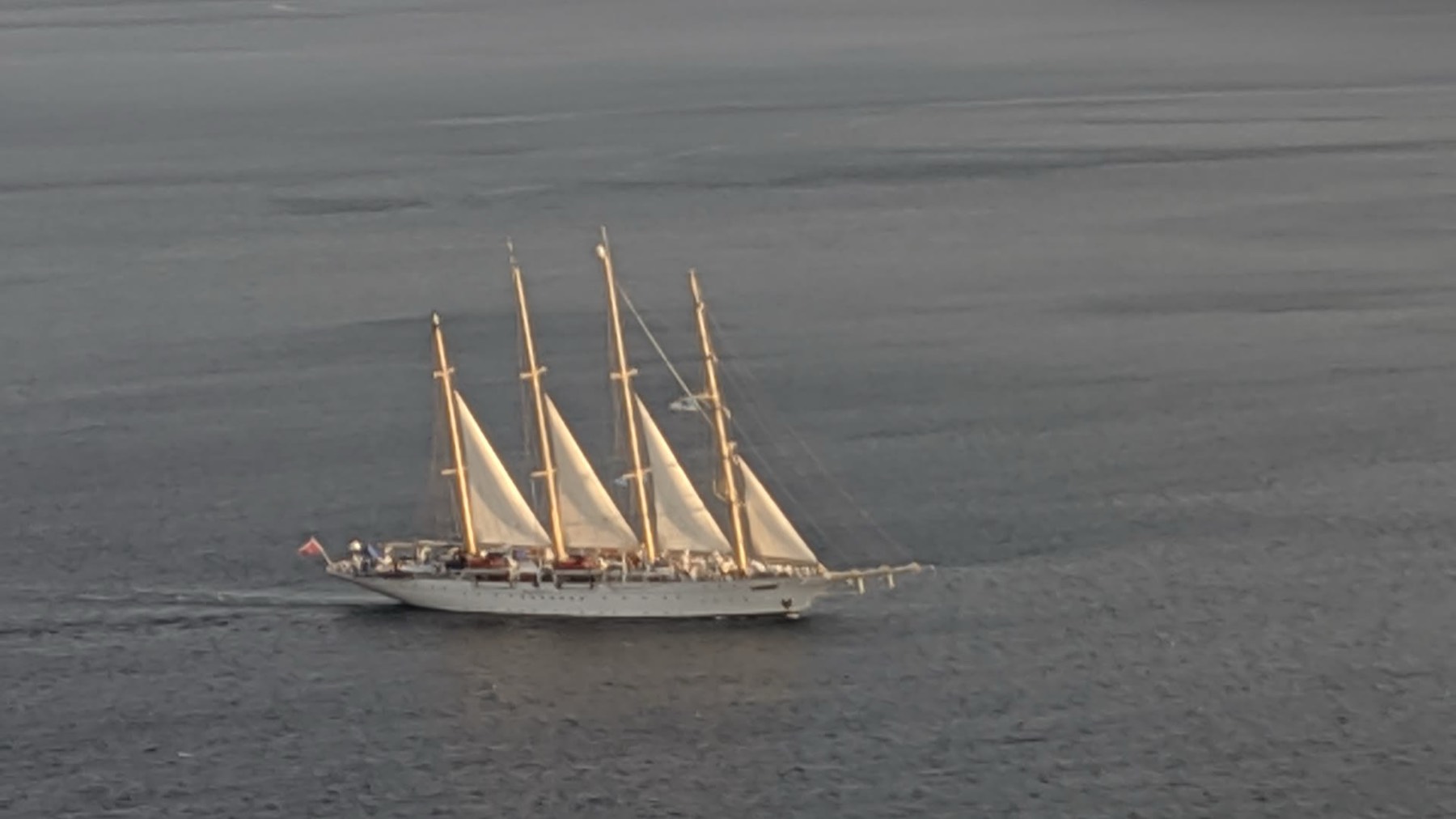 A tall ship under sail